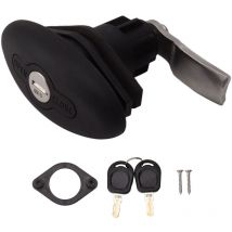 Eosnow - Jeffergarden Verrou de bote à outils pour camping-car, 32mm, noir, étanche, résistant aux chocs, joint supérieur, serrure de cabine pour
