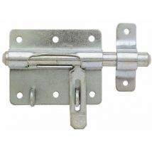 Verrou de box à gland à porte-cadenas acier zingué 10