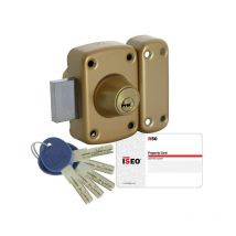 Iseo City - Verrou de haute sûreté isr 50 avec 5 clés protégées cylindre double de 45 mm