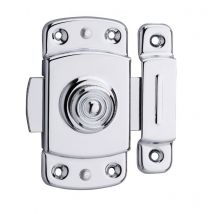 Verrou pour porte d'ameublement, 40mm, laiton chromé