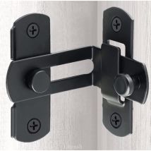 Beijiyi - Verrou de porte à angle droit 90 degrés de grange coulissante en acier inoxydable, loquet de porte coulissante à rabat, Verrou de sécurité