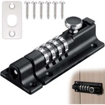 Verrou de Porte à Code, Serrure à Code, Imperméable Verrou à Combinaison à 4 Chiffres,Cadenas à combinaison