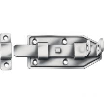 Verrou de porte L.140mm B.56mm Acier galvanisé bleu droit avec boucle (Par 10)