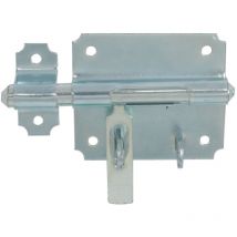 Jardinier Massard - verrou de box porte cadenas 14 mm zingué blanc M-499143