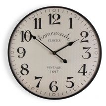 Versa - Edsom Orologio da parete Decorativo per cucina, soggiorno, sala da pranzo o camera da letto, Misure (a x l x l) 60 x 4,5 x 60 cm, Legno e