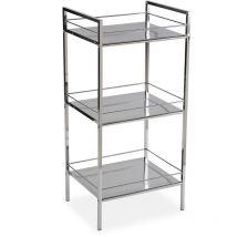 Versa - Hannover Mobile bagno, Mobiletto bagno Salvaspazio, Mobiletti, Scaffale portaoggetti con 3 ripiani, Misure (a x l x l) 84 x 31 x 19 cm,