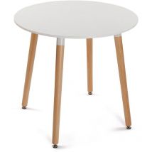 Versa - Mayra Tavolo da pranzo per cucina, terrazzo, giardino o sala da pranzo, Misure (a x l x l) 75 x 80 x 80 cm, Legno, pvc e metallo, Colore