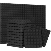 Pyramidenförmige Schallschutz-schaumstoffpolsterung, 30 X 30 X 2,5 Cm, 24er-packung, Zur Bassisolierung