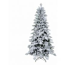 Xone - Verschneiter Weihnachtsbaum 'Cervino' aus pvc und pe Real Touch Effect + Flocking -210 cm