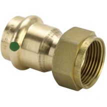 Verschraubung mit sc Sanpress 2263 flachdichtend in15mmxG3/8Siliziumbronze - Viega