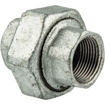 Temperguss-Gewindefitting verzinkt Verschraubung flachdichtend, ig x ig 3/4 Zoll, Typ 330, dvgw