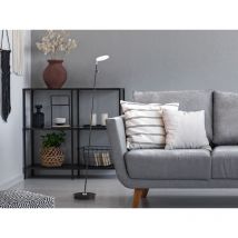 Verstellbare led Stehlampe Leselampe dent Schwarz mit Dimmer - Höhe 135cm