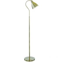 Searchlight - 1 Licht verstellbare Stehlampe Antik Messing, E27