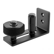 Verstellbare Wand-/Türbodenführung für Schiebetüren aus Holz, schwarz