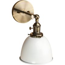 Vtizikl Métal Réglable Applique Luminaire Style De Bol En Fer Abat-jour Lampe Murale Industrial Rétro Eclairage Blanche(pas D'Ampoule) [classe 