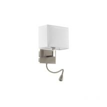 Gebraucht] Searchlight Wandleuchte Wandleuchte Deko Wandlicht Mit E27 Leselampe Satin Silbe B-Ware
