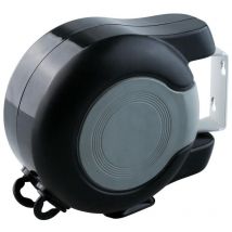 Verstellbare Wäscheleine mit 2 Seilen (tragbar bis zu 15 kg, ausziehbar auf bis zu 15 m Länge), schwarz und grau