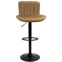 Verstellbarer Hocker Snas in Taube mit schwarzem Fuß 45x55x90 cm