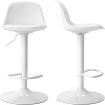 Veriaffari – Verstellbarer Hocker 36x40x85 cm – Höhenverstellbar – Polypropylen – Kunstlederbezug – Stahlbeine