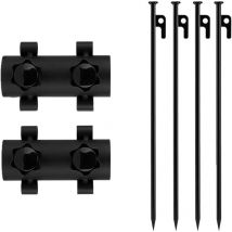 Sjqka - Verstellbarer Zeltständer mit Nagelhammer, Campingzelt-Befestigungsklemme, Outdoor-Aktivitäten, Outdoor-Campingzelt-Zubehör, robuste