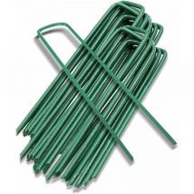 Vert, 15x3cm 20pièce,Piquets de Jardin Piquet Fixation Tente Sol Cheville Agrafes Jardinage pour Fixer Toile Paillage Clôture Barrière Contre Filets