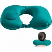 vert Coussin de Nuque de Voyage Gonflable,Oreiller Voyage Gonflable Oreiller Gonflable Portable Oreiller Gonflable Ultra Léger,pour Avions Voitures