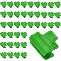Vert Fixations pour Serre,Lot de 40 Clips De Fixation pour Film De Serre, Plastique Laminé, Cadres Et Couvertures De RangéE De 11 mm De DiamèTre pour