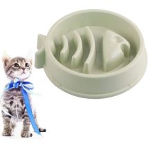 Fei Yu - Vert Gamelle d'alimentation Lente pour Chiens, Gamelle Anti-glouton pour Chien Chat de Petite et de Moyenne Taille - Forme en Arête de