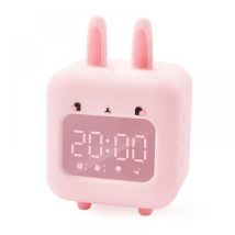 Serbia - rose Réveil numérique pour enfants, lapin avec veilleuse, minuteur et répétition, horloge de chevet rechargeable par usb pour filles,