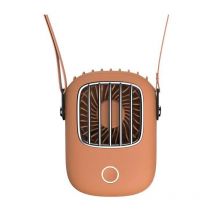 Serbia - orange usb Rechargeable Mini De Poche Petit Ventilateur Cou Suspendu Taille Suspendue Paresseux Sports Portable Silencieux Ventilateur