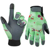 Vert m Gants de jardinage pour femmes Thornfest - gants de travail pour désherber, creuser, planter, ratisser, tailler et jardiner