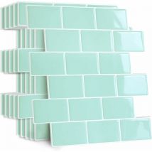 Linghhang - Vert)10 Pièces Plus épais Credence Adhesive pour Cuisine Salle de Bain, Faux Carrelage Adhesif Mural Blanc Credence Cuisine Adhesive,