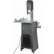 Scie à ruban à os électrique avec hachoir à viande, 550 watts, lame de scie en acier inoxydable, épaisseur de coupe 4-210 mm, hauteur de coupe 210