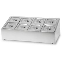 Bac à ingrédients 2 x 4 x 1/6 gn Gastronorme, Acier inoxydable, 100mm de profondeur, Hygiénique, Inoxydable, Anti-rayures, Résistant à la température