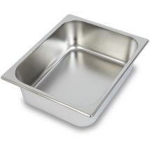 Vertes - Bac Gastronorm gn 1/2 Acier Inoxydable (Profondeur 100mm, Hygiénique, Résistant aux Rayures, Résistant à la Température de -40° à +300°C,