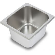 Vertes - Bac Gastronorm gn 1/6 Acier Inoxydable (Profondeur 100mm, Hygiénique, Résistant aux Rayures, Résistant à la Température de -40° à +300°C,