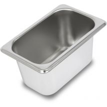 Vertes - Bac Gastronorm gn 1/9 Acier Inoxydable (Profondeur 100mm, Hygiénique, Résistant aux Rayures, Résistant à la Température de -40° à +300°C,