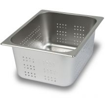 Bac gn 1/2 Gastro Norm Gastronorm (Acier inoxydable, 150mm de profondeur, Perforé, Inoxydable, Anti-rayures, Température de -40° à +300°C, pour