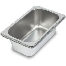 VERTES Bac GN 1/9 Gastro Norm (Acier inoxydable, 65mm de profondeur, Hygiénique, Inoxydable, Anti-rayures, Température de -40° à +300°C, pour