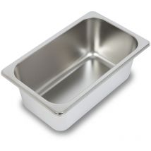 Vertes - Contenitore Gastronorm gn 1/4 Acciaio Inossidabile (Profondità 100mm, Igienico, Resistente ai graffi, Resistente alle temperature da -40° a