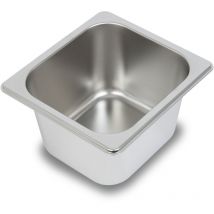 Contenitore Gastronorm gn 1/6 Acciaio Inossidabile (Profondità 100mm, Igienico, Resistente ai graffi, Resistente alle temperature da -40° a +300°C,