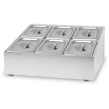 Contenitori per ingredienti 2 x 3 x 1/6 gn Gastronorm, acciaio inox, profondità 100 mm, igienici, inossidabili, resistenti ai graffi, da -40° a