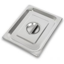 Vertes - Couvercle Gastronorm gn 1/2 Acier Inoxydable (Profondeur 100mm, Hygiénique, Résistant aux Rayures, Résistant à la Température de -40° à
