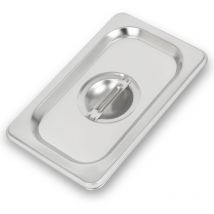 Vertes - gn Deckel 1/9 Gastro Norm Gastronorm (Edelstahl, Hygienisch, Rostfrei, Kratzfest, Temperaturbeständig von -40° bis +300°C, mit Griff, für