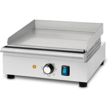 Vertes - Grillplatte Bratplatte Plancha Grill Elektrisch 1400W aus Edelstahl Grillfläche Glatt 32x26cm, Thermostat, Temperatur 50-300°C, Spritz &