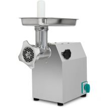 Hachoir à viande, Hachoir électrique, acier inoxydable, 1100W, 220 kg/h, taille 22, professionnel pour la restauration, 2 bacs de remplissage, 4
