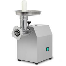 VERTES Hachoir à viande, Hachoir électrique, acier inoxydable, 370W, 80 kg/h, taille 8, professionnel pour la restauration, 2 bacs de remplissage, 4