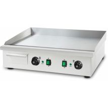 Vertes Piastra per griglia elettrica professionale, potenza 4400 watt, alloggiamento in acciaio inox, temperatura regolabile da 50 a 300°C, griglia