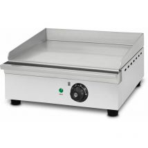 Plancha électrique Professionnelle, Puissance 1700 Watts, Boîtier Acier Inox, Température Réglable 50-300°C, Gril électrique avec Surface Lisse