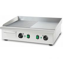 Plancha parrilla mitad lisa mitad acanalada profesional 4400 w - Vertes